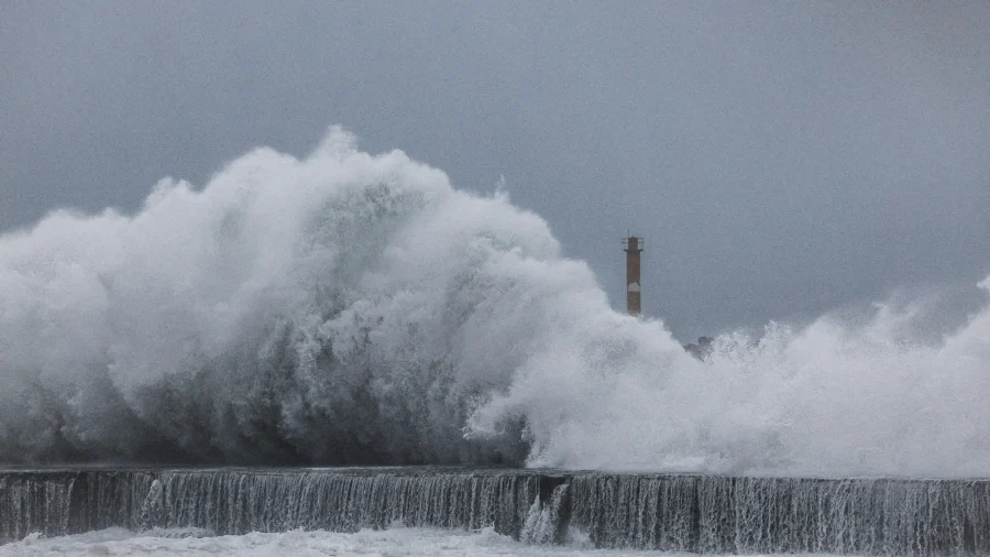 View of Typhoon Fung-Wong in Southern Taiwan