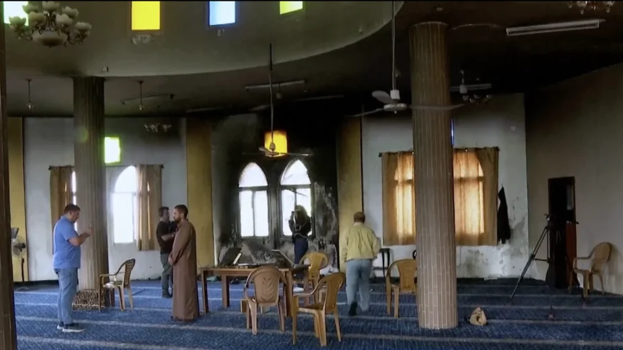 Israeli Settlers Accused of Burning West Bank Mosque