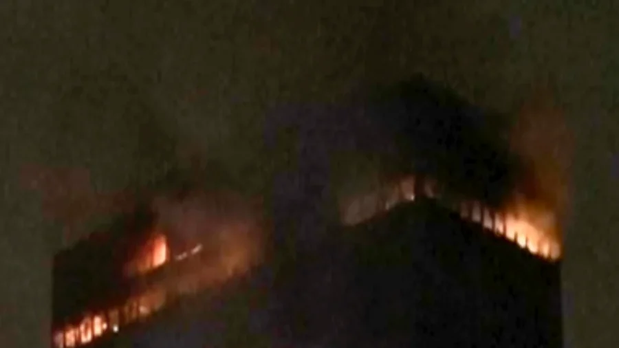 Fire Engulfs Landmark Zagreb Skyscraper