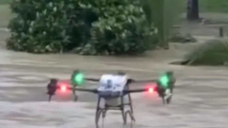 Drone Rescues Farmer From Rising Floodwaters in Vietnam