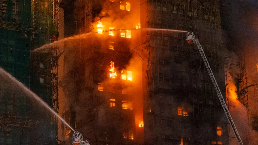 High-Rise Fire in Hong Kong Leaves at Least 44 Dead and Hundreds Missing, 3 Arrested