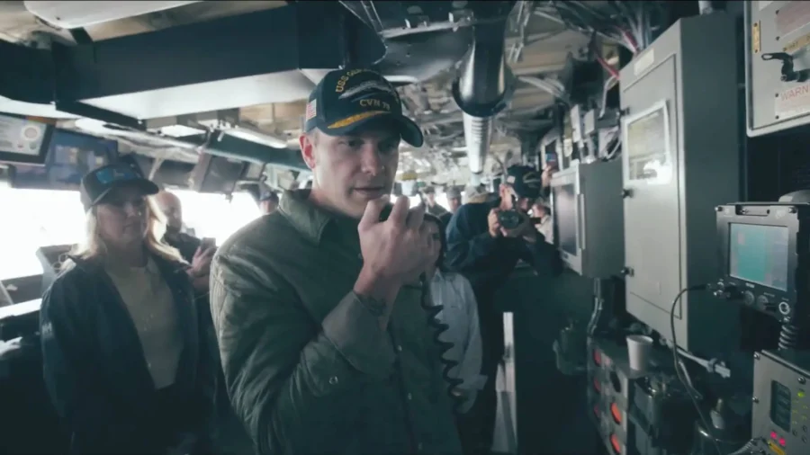 Hegseth Visits USS Gerald R. Ford Aircraft Carrier in the Caribbean