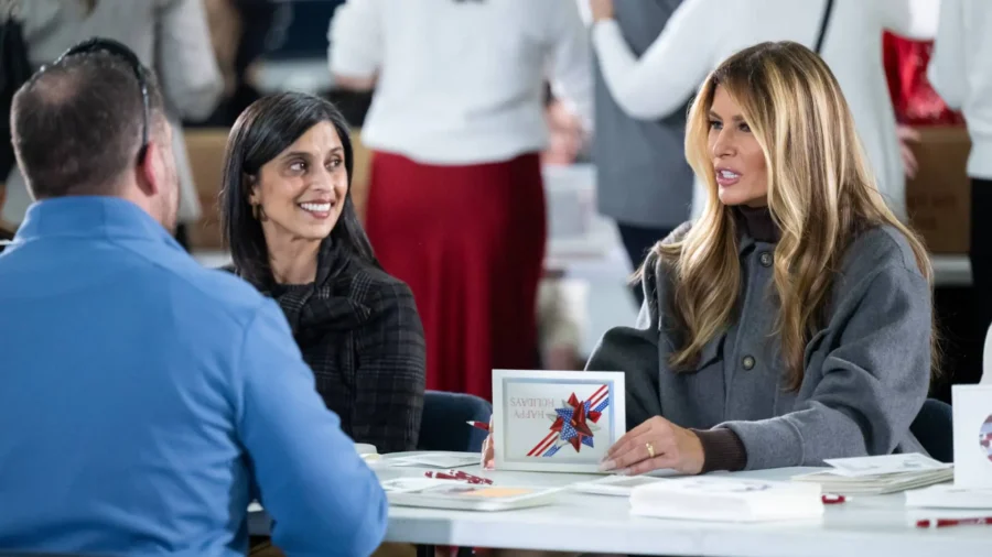 First and Second Ladies Make Care Packages for Soldiers