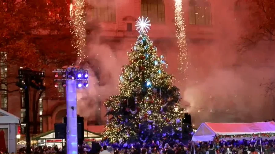 NYC Kicks Off Christmas With Bryant Park Tree Lighting