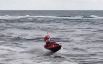 Brazilian Santa Trades Reindeer for Jet Ski Ride