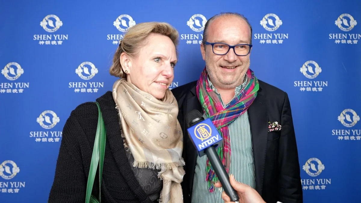 Konstanze and Jens Hoellermann enjoyed Shen Yun Performing Arts at the Galaxie Amnéville in Amnéville, France, on Dec. 18, 2025. (NTD)