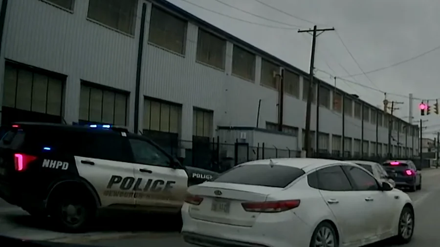 Police dashcam of stolen vehicle pursuit involving three juveniles in Newburgh Heights, Ohio, on Dec. 20, 2025. (Courtesy of Newburgh Heights Police Department)