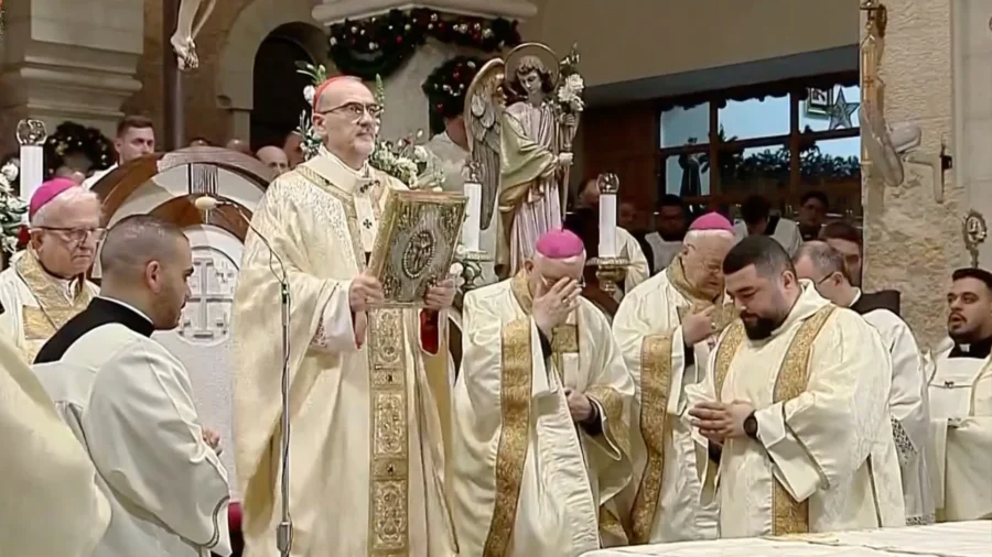 Midnight Mass Held at Bethlehem’s Nativity Church