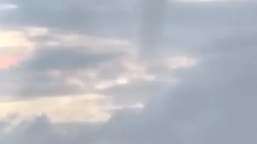 Waterspout Hurls Debris Skyward on Spain's Southeastern Murcia Coast