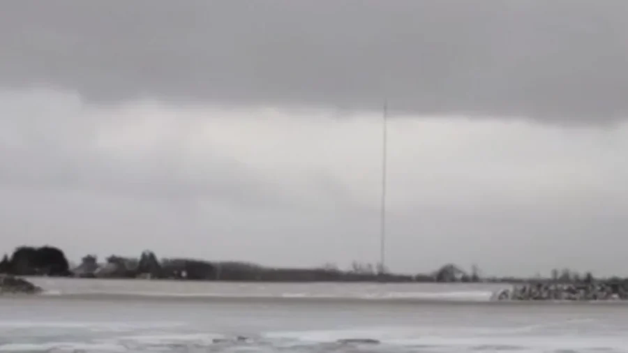 Photos Show Seiche on Lake Erie After Storm in Ohio