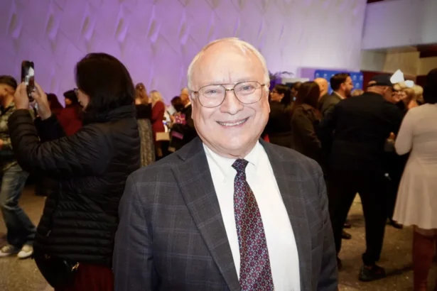 Joe Tiemann, a former Air Force commander, said Shen Yun was "wonderful" after watching the performance at the Tobin Center for the Performing Arts on Jan. 10, 2026. (Sonia Wu/The Epoch Times)