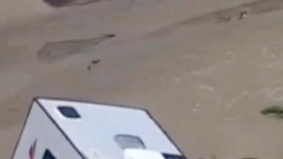 Aerial Footage Shows Cars Swept Out to Sea as Australia's Victoria Battered by Floods