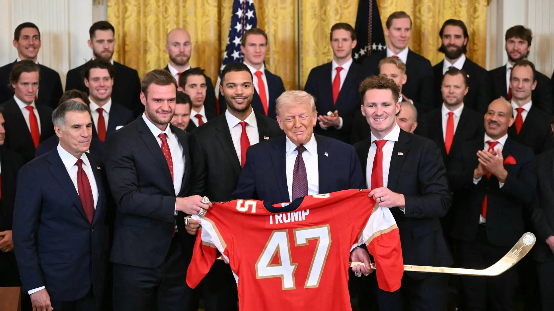 Trump Welcomes Stanley Cup Champs the Panthers to the White House