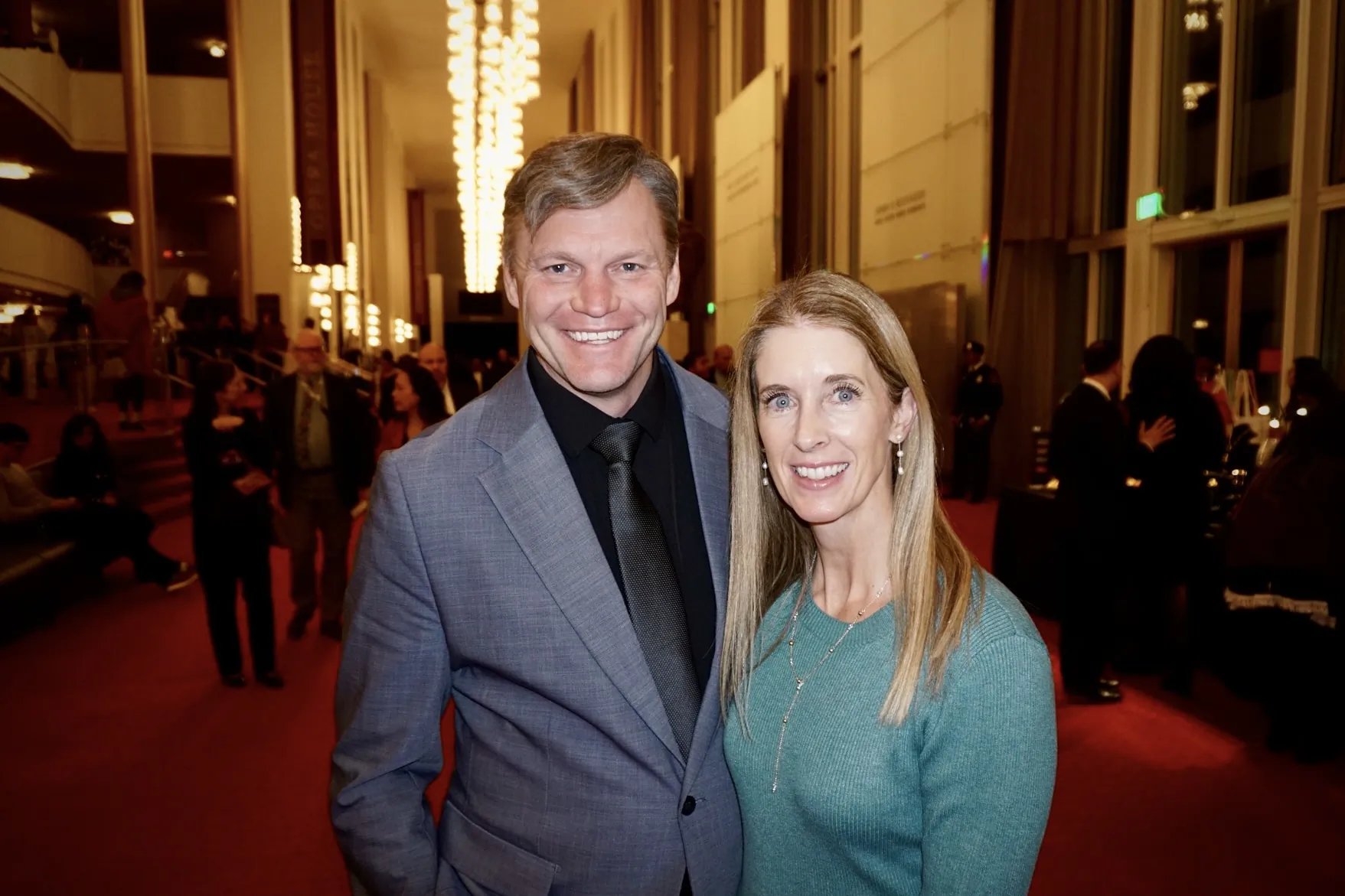 David and Amy Rowland at the Trump Kennedy Center for the Performing Arts opera house in Washington, on Jan. 16, 2026. (Weiyong Zhu/The Epoch Times)