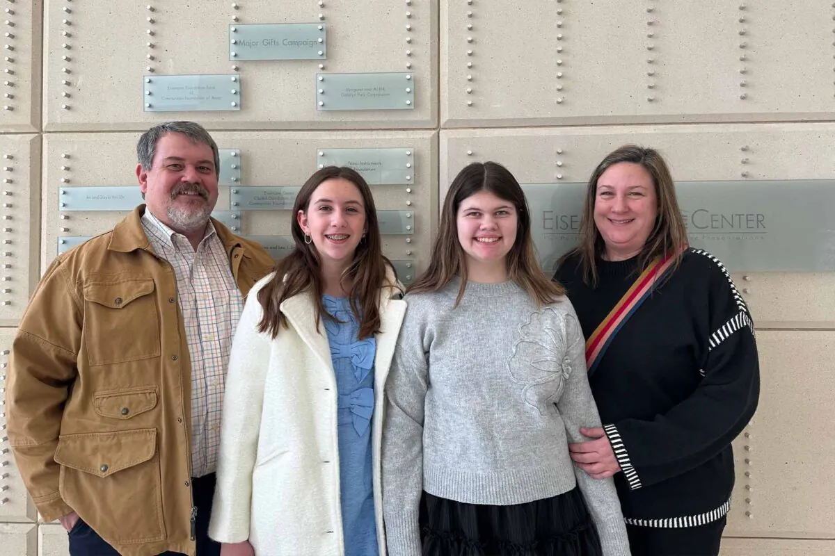 The Nix family attends Shen Yun at the Eisemann Center in Dallas, Texas, on Jan. 18, 2026. (Sonia Wu/The Epoch Times)