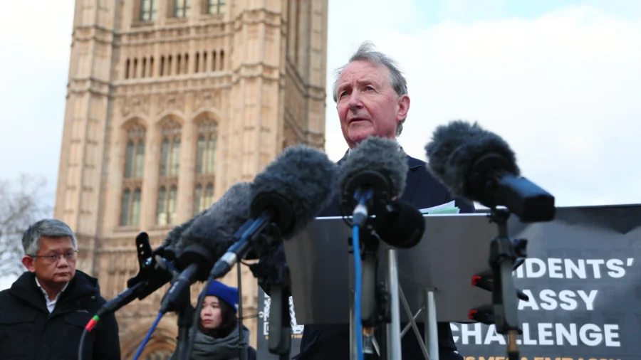 London Residents Hold News Conference Following China Embassy Announcement