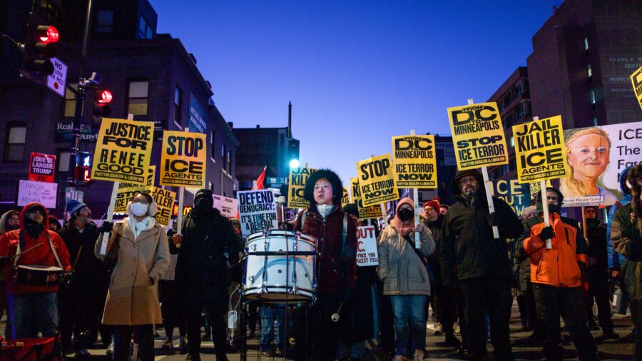 Protesters Demonstrate Against Trump Admin, ICE in Washington, Across America
