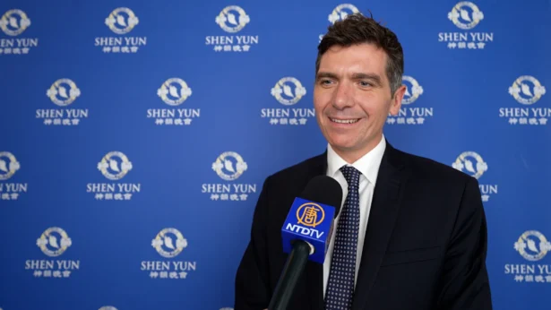 Nicolas Fourdrinier, a notary, attended a “very graceful, very lively show” during Shen Yun’s performance on Jan. 23, 2026, in Paris. (NTD)