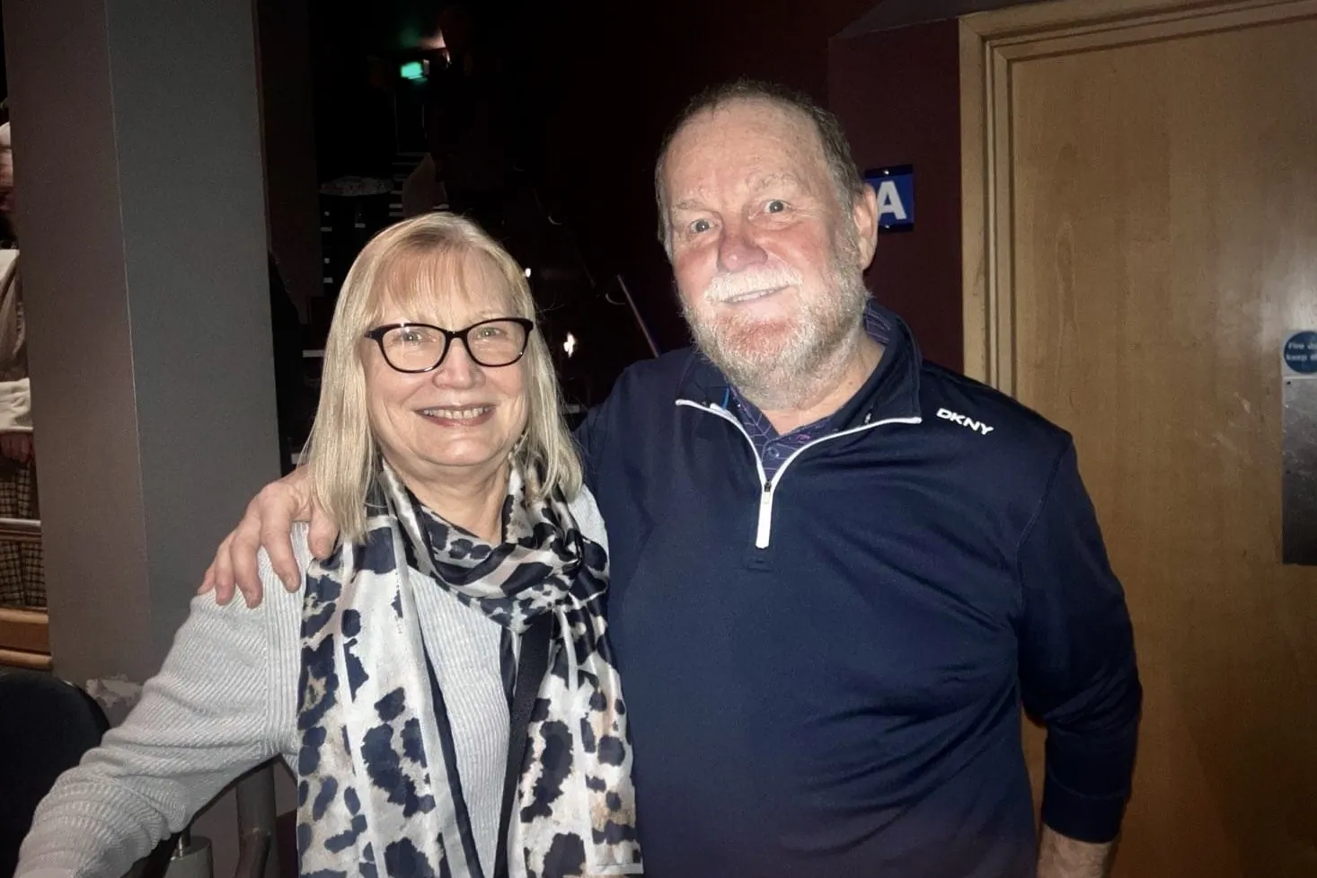 Lynn Maslen and Toby Cottrell enjoyed Shen Yun at the New Victoria Theatre in Woking on Jan. 24. (Huang Shishun/The Epoch Times)