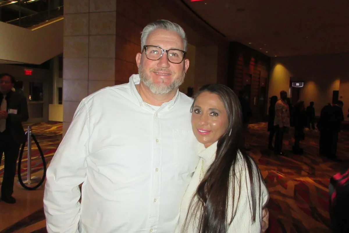Ryan Lawler and his wife, Gina, attend Shen Yun at the Cobb Energy Performing Arts Centre in Atlanta on Jan. 30, 2026. (Roland Ree/The Epoch Times)