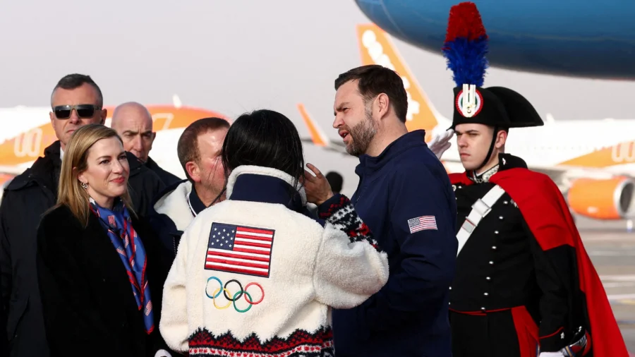Vance Leads Delegation, Greets US Athletes in Milan