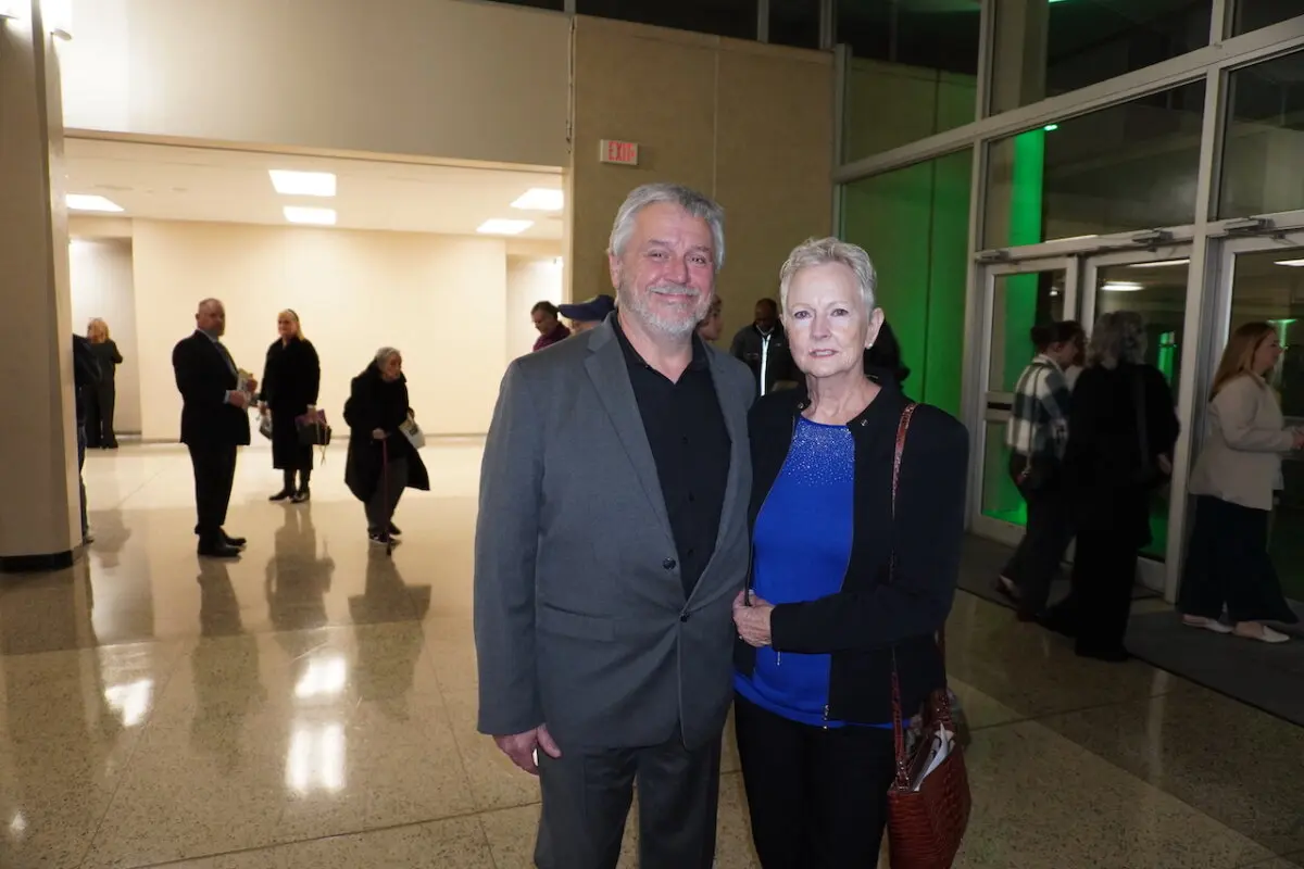 Paul Doyle and Cindy Doyle at the Shen Yun Performing Arts performance at W.L. Jack Howard Theatre on Feb. 3, 2026. (Sonia Wu/The Epoch Times)