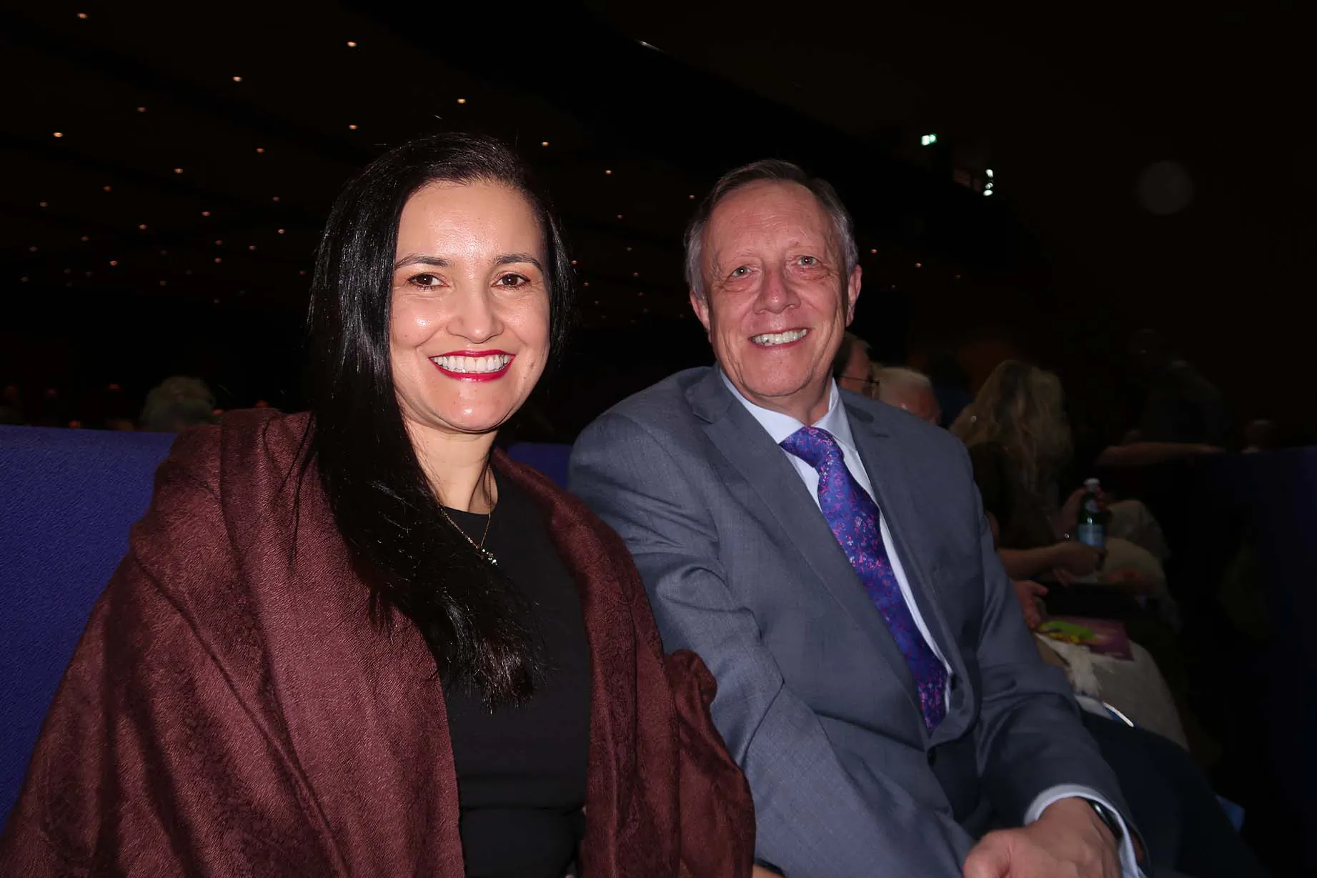 Suely and Ian Wiseman attend Shen Yun at the SEC Armadillo, in Glasgow, Scotland, on Feb. 6, 2026. (Jenna Zhan/The Epoch Times)