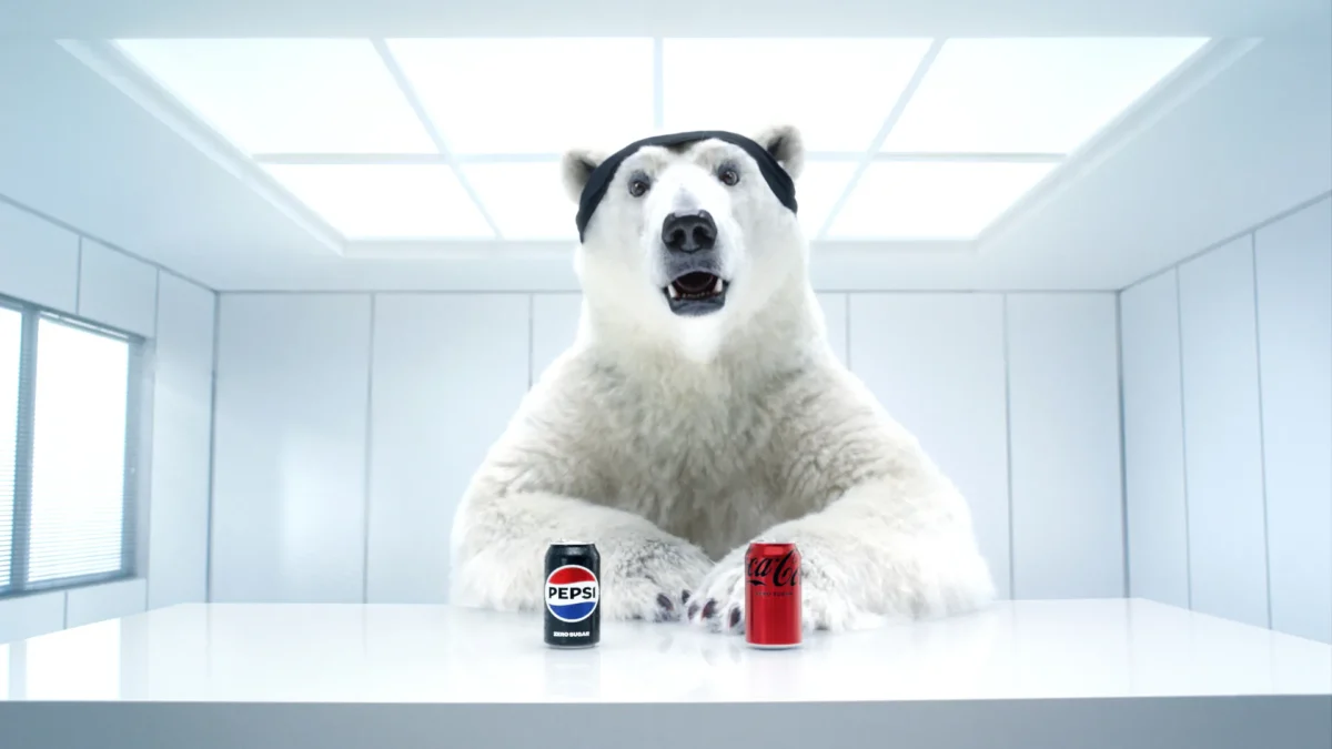 The Pepsi Zero Sugar 2026 Super Bowl NFL football spot. (Pepsi via AP)