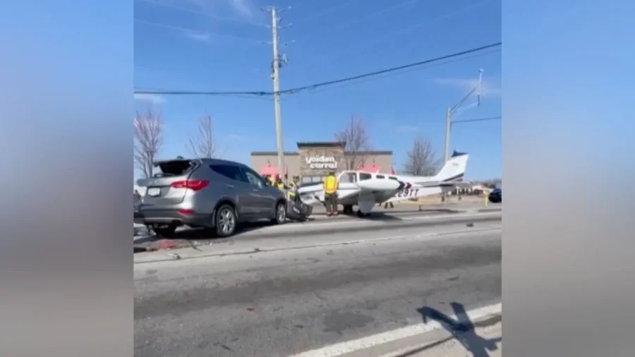 Small Plane Crashes Into Multiple Cars During Emergency Landing on Busy Georgia Road