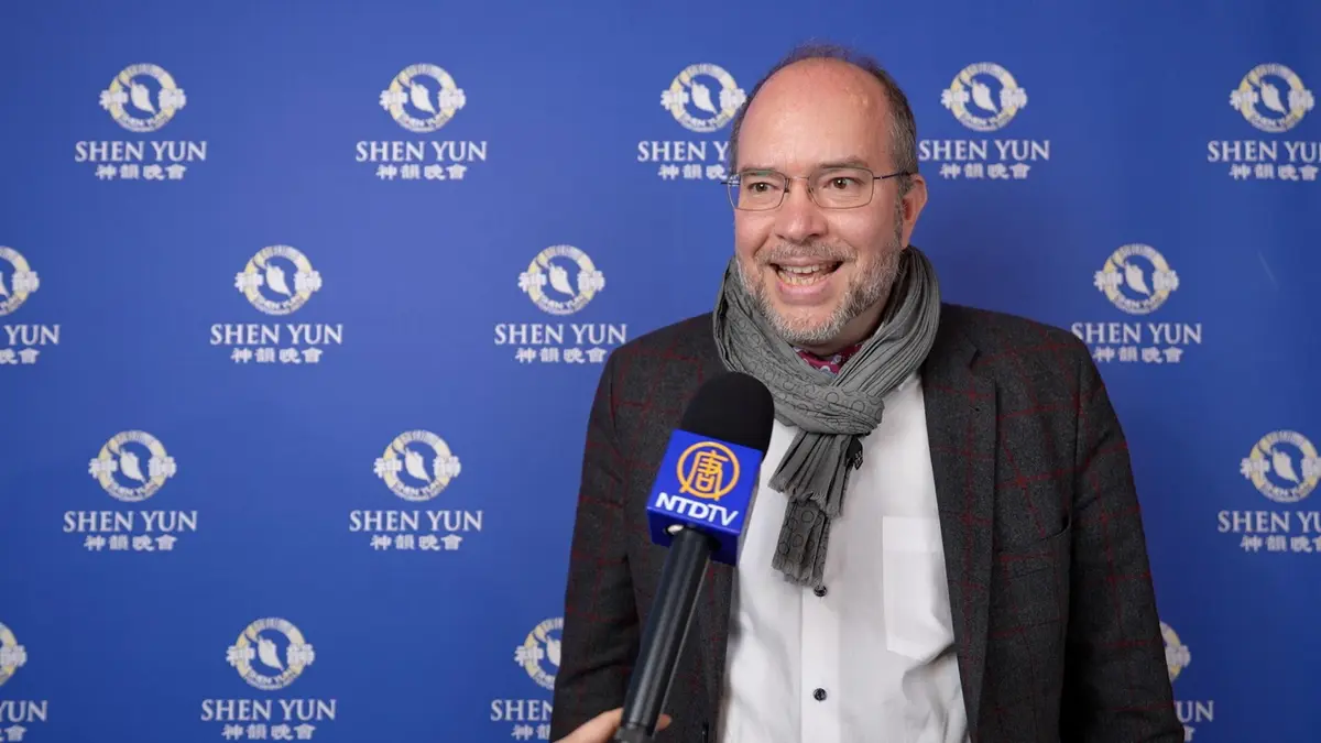 Gaël Caron thought the Shen Yun performance was fantastic when he saw it at the Zénith in Dijon on Feb. 11, 2026. (NTD)