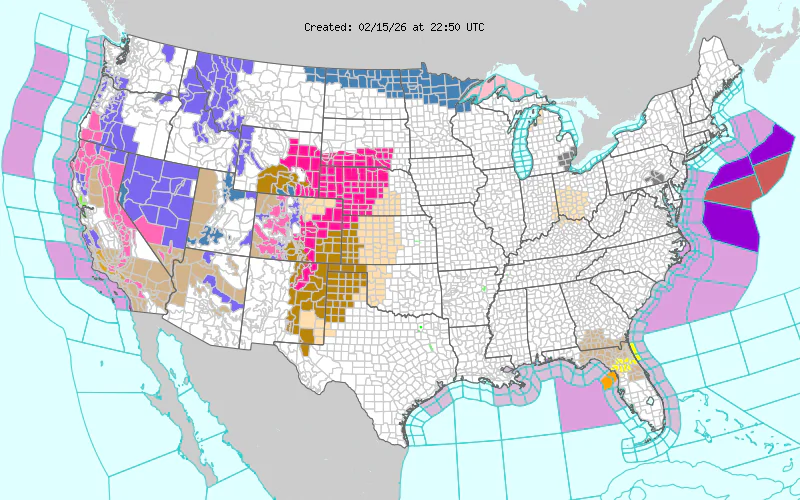 Storm System Sweeps Across Southeast Triggering Tornado Watches and Damaging Winds