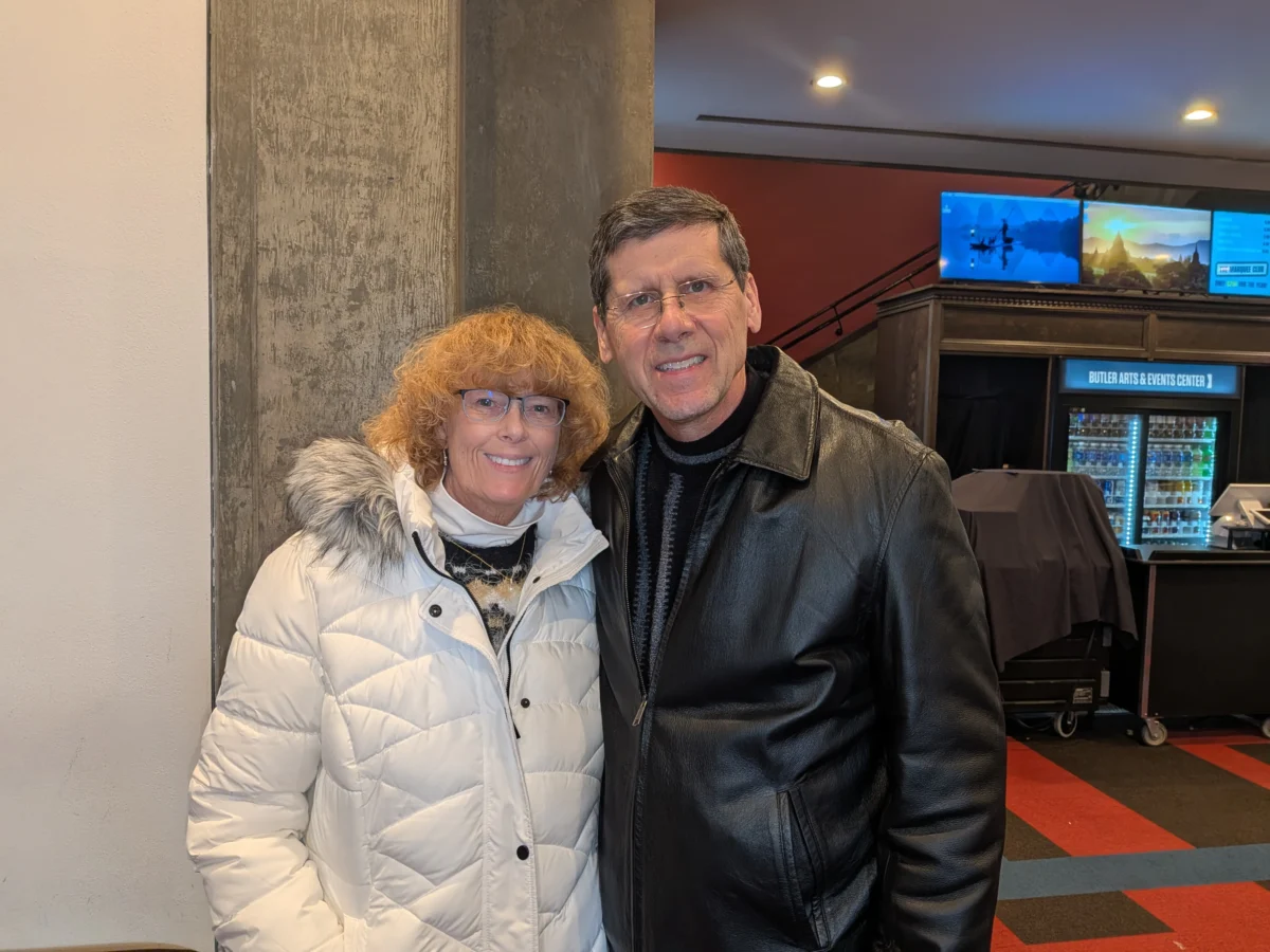 David Schmidt and Sherry Schmidt at the Shen Yun Performing Arts performance at the Clowes Memorial Hall, Butler Arts Center, in Indianapolis, Ind., on Feb. 22, 2026. (Charlie Lu/The Epoch Times)