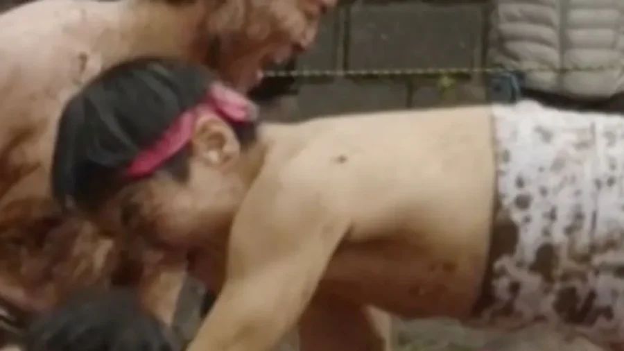 Loinclothed Japanese Men Wrestle in the Mud for Blessings