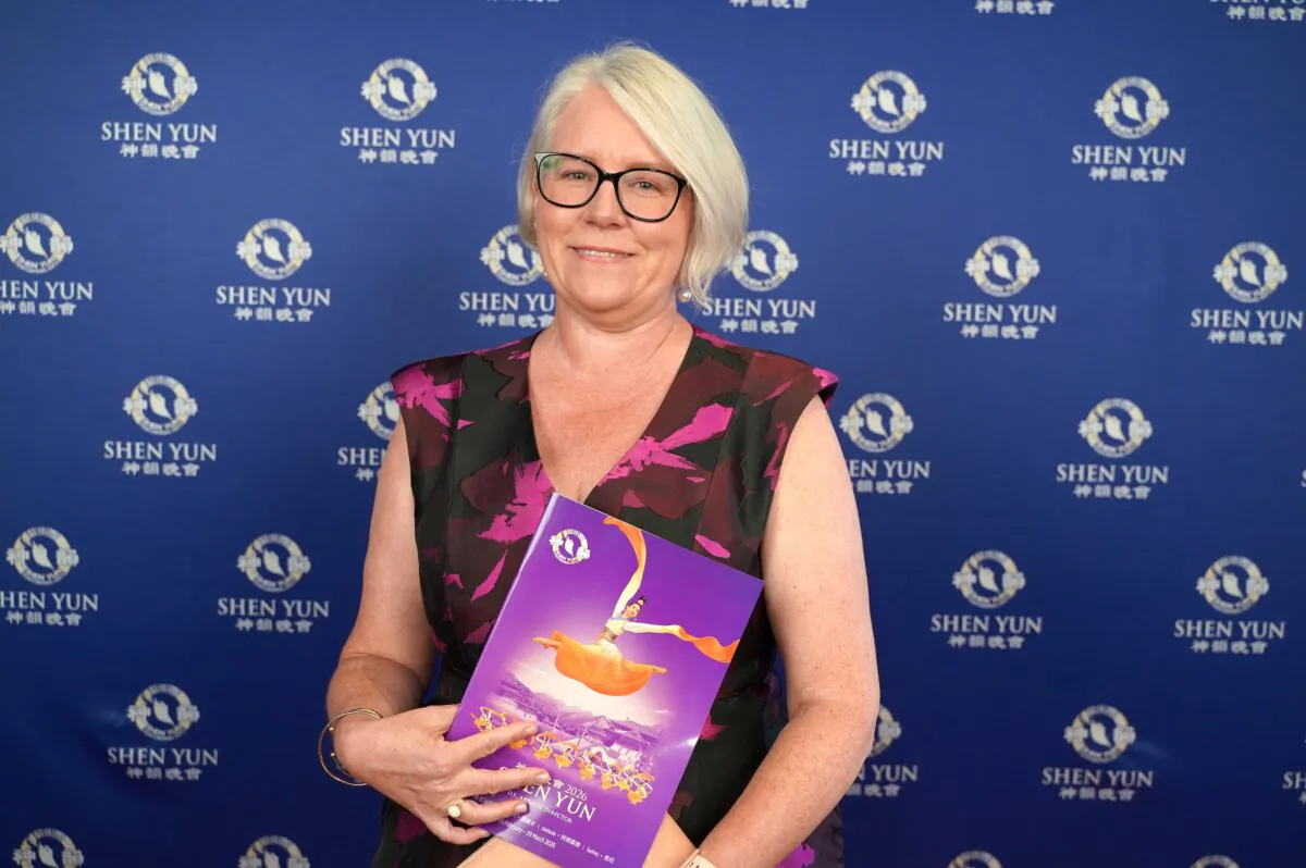 Carolyn Heward attends Shen Yun Performing Arts at the HOTA Home of the Arts on the Gold Coast, Australia, on Feb. 26, 2026. (NTD)