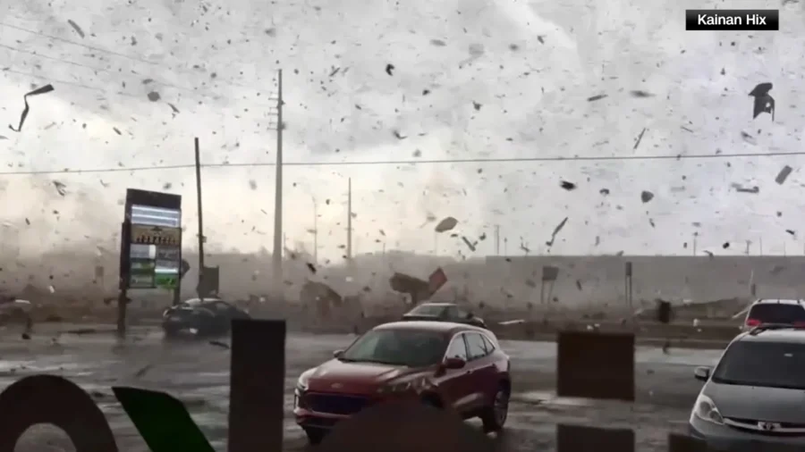 Video Captures Moment Tornado Damages Buildings in Michigan