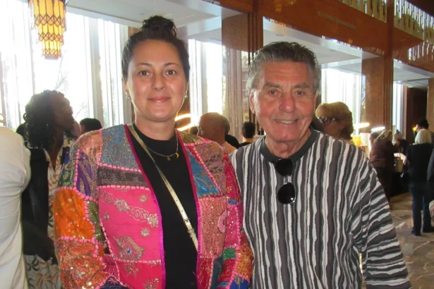 Karina Pera and Don Hendren at the Smith Center for the Performing Arts in downtown Las Vegas on March 7, 2026. (Linda Jiang/The Epoch Times)
