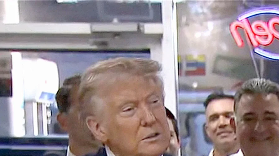 Trump Visits Venezuelan Restaurant in Doral, Florida