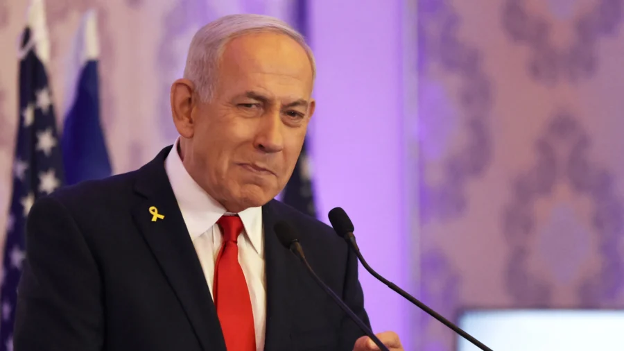 Israeli Prime Minister Benjamin Netanyahu Delivers a Statement to the Media