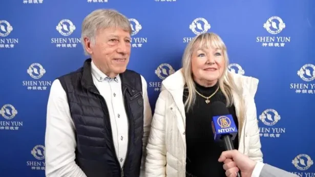 Maryse and Gérard Olivé found Shen Yun “absolutely extraordinary” when they saw it at the Corum in Montpellier on the afternoon of March 9, 2026. (NTD)