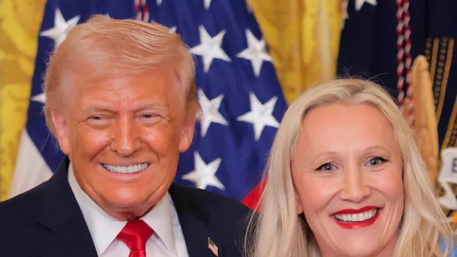 Trump Chokes Up After Olympian Presents Him Her Order of Ikkos Medal