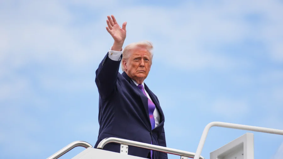 Trump Departs Joint Base Andrews for Florida
