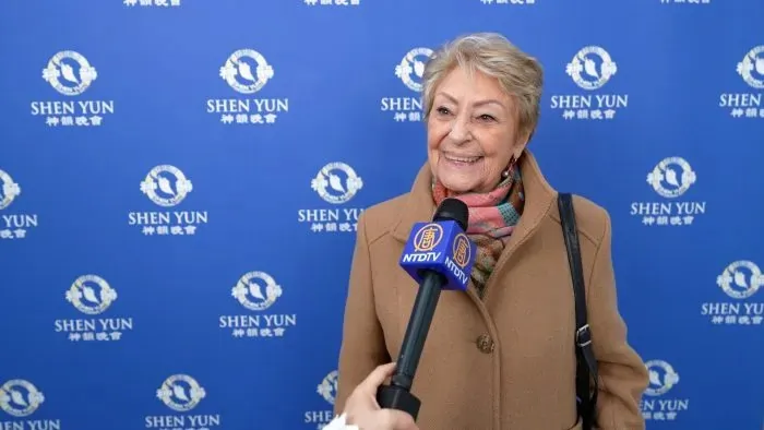 Françoise Sozzi, a former classical dancer, attended the Shen Yun performance with her family on March 13, 2026. (NTD)