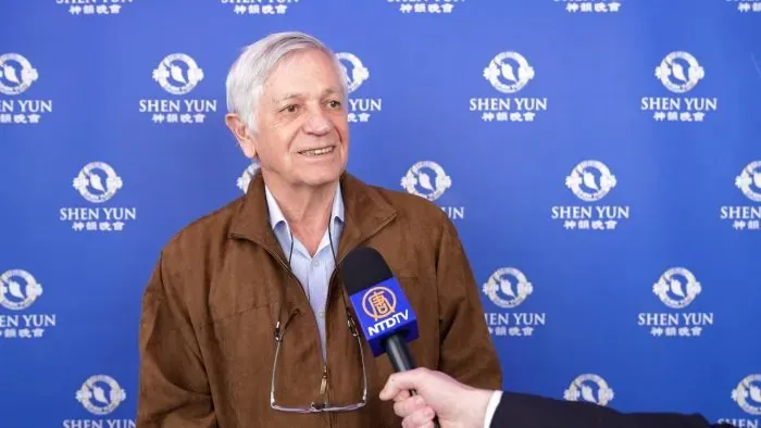 Bernard Krebs, a former architect, found Shen Yun “dazzling” on Wednesday, March 18, 2026, in Amiens. (NTD)