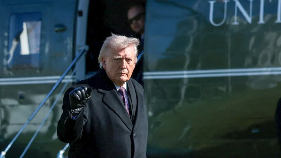 Trump Speaks to Press as He Departs for Palm Beach, Florida