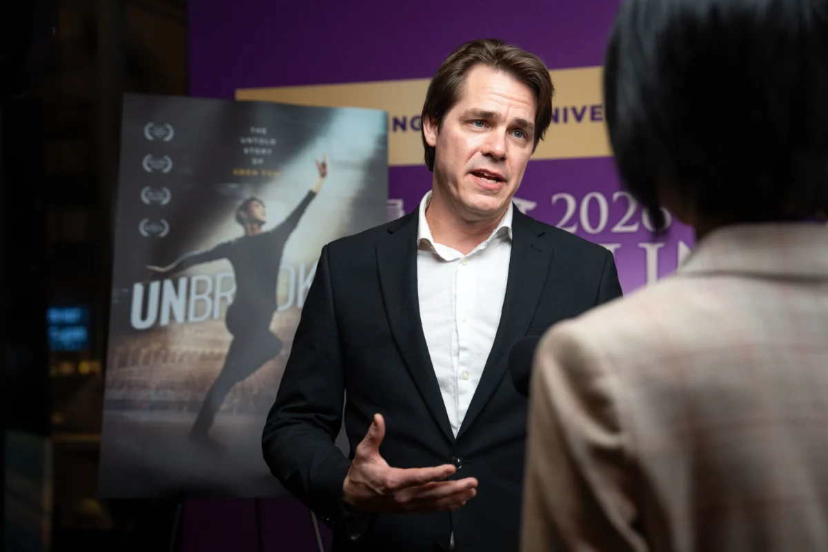 Actor and producer Thomas M. Copeland attends the world premiere of "Unbroken: The Untold Story of Shen Yun" at AMC Theater at Lincoln Square in New York City on March 24, 2026. (Samira Bouaou/The Epoch Times)