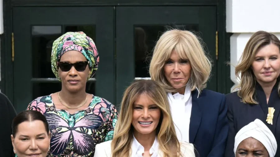 First Lady Takes Group Photo With International Leaders During Global Summit