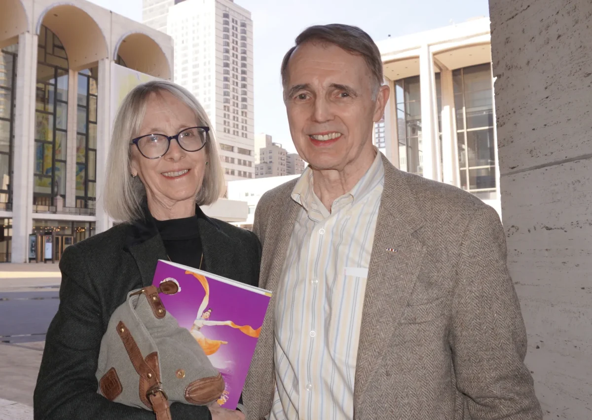 Charley and John Dodson enjoyed Shen Yun’s matinee at the David H. Koch Theater on March 26, 2026. (Frank Liang/The Epoch Times)