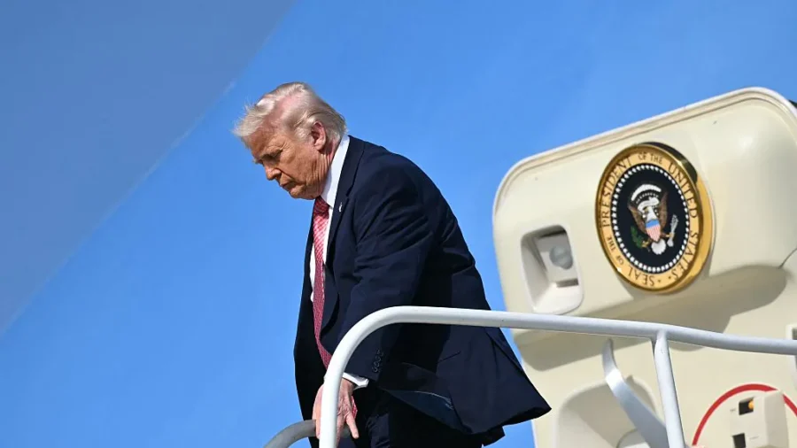 Trump Gaggles With Press Aboard Air Force One (March 29)