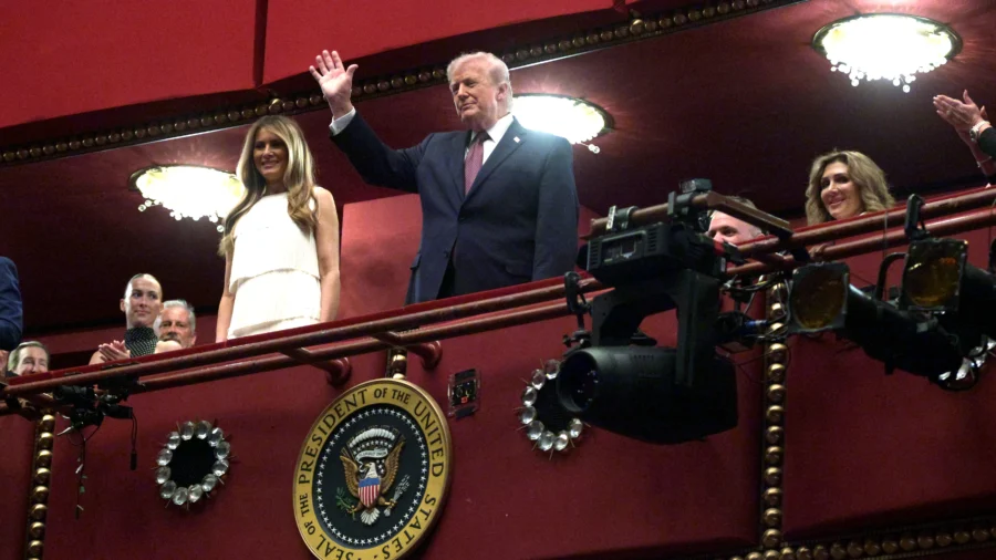 Trump, First Lady Attend Opening Night of 'Chicago' at Trump-Kennedy Center