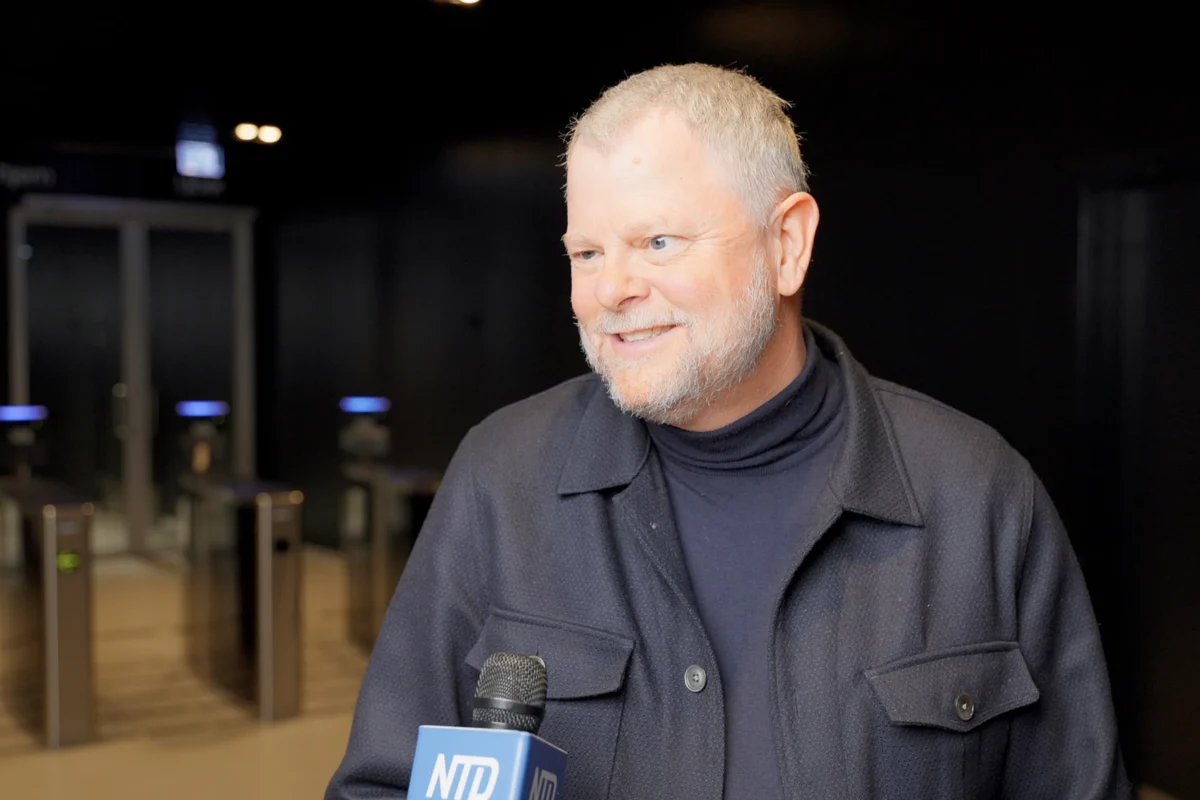Tomas Breddam, Mayor of Roskilde, Denmark, attends the Shen Yun World Company's debut performance in Copenhagen, Denmark, at the Royal Arena on the evening of March 30, 2026. (NTD)